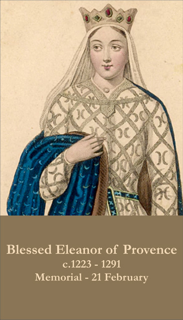 Blessed Eleanor of Provence Prayer Card